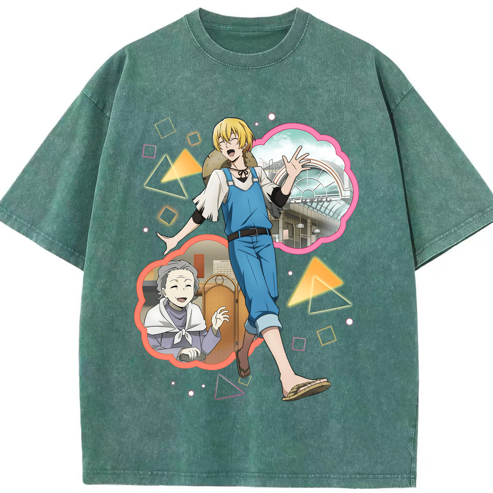 （画像用） 文豪ストレイドッグス Bungo Stray Dogs 綿100% ヴィンテージ風 半袖Tシャツ（フロントプリント）